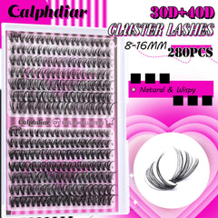 Calphdiar wispy lash clusters enable simple DIY application at home.
