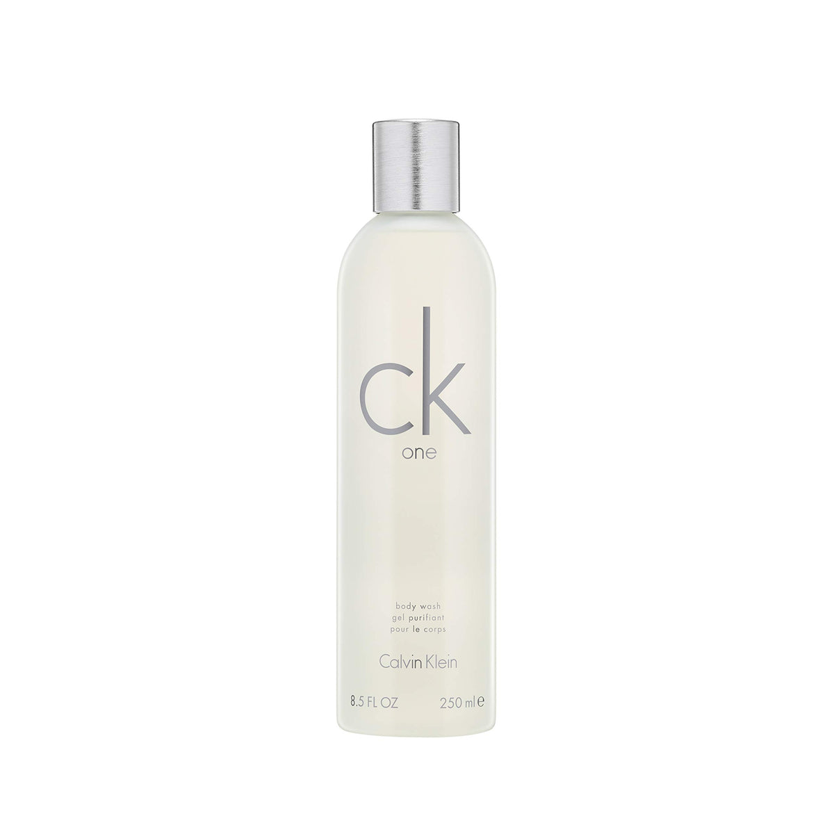 Calvin Klein CK One body wash bottle front for a refreshing start