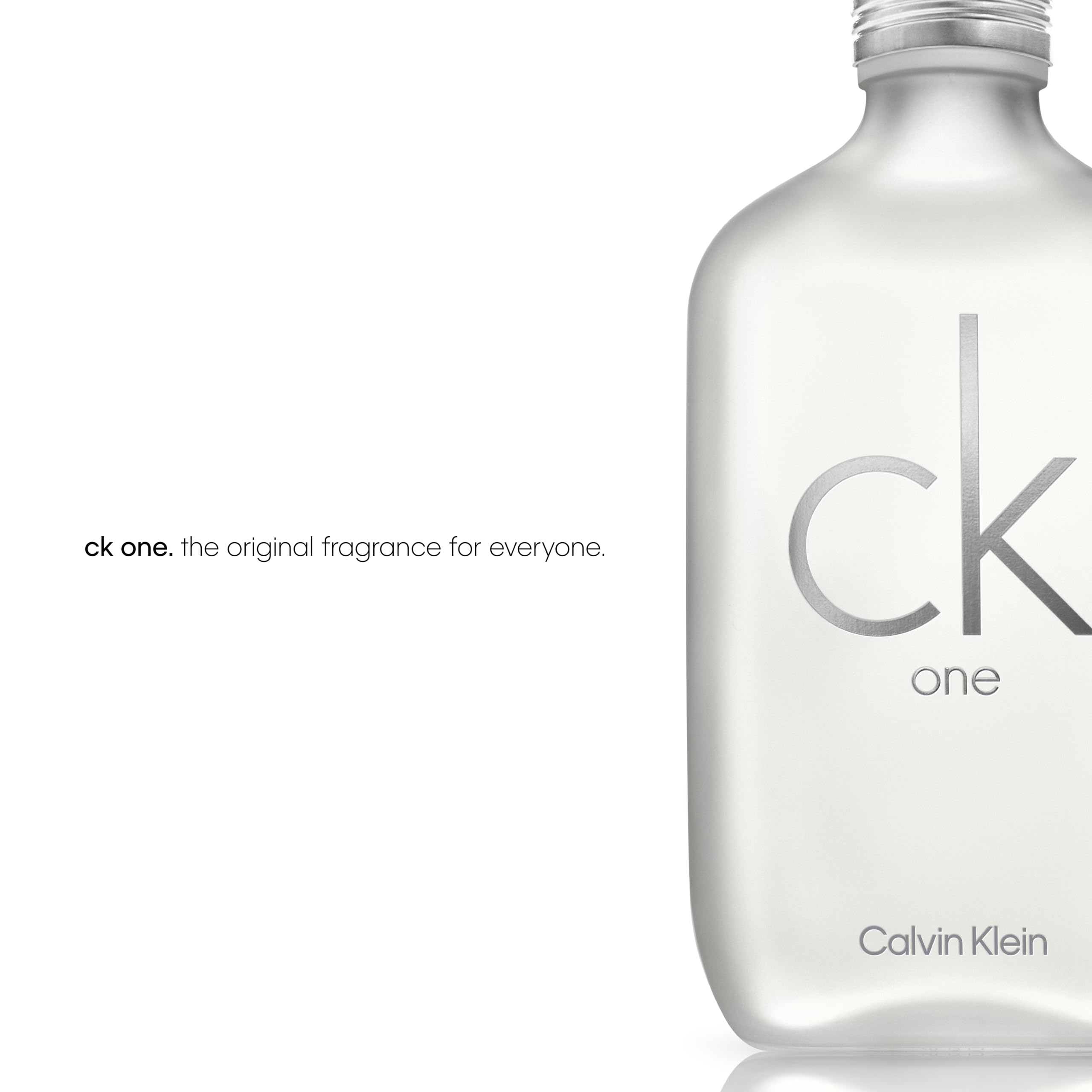 CK One fragrance heart with rose and violet accents.