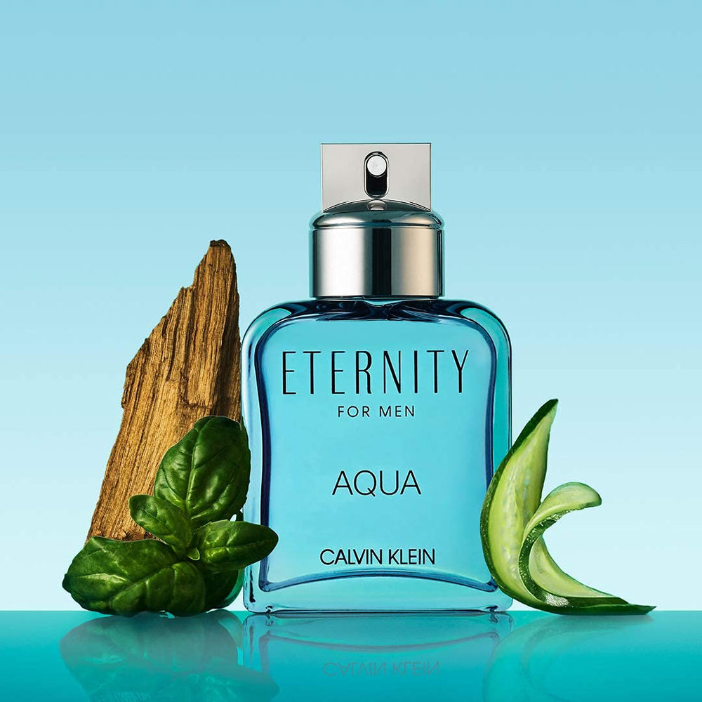 Calvin Klein Eternity Aqua for Him packaging box highlighting premium gift-ready presentation