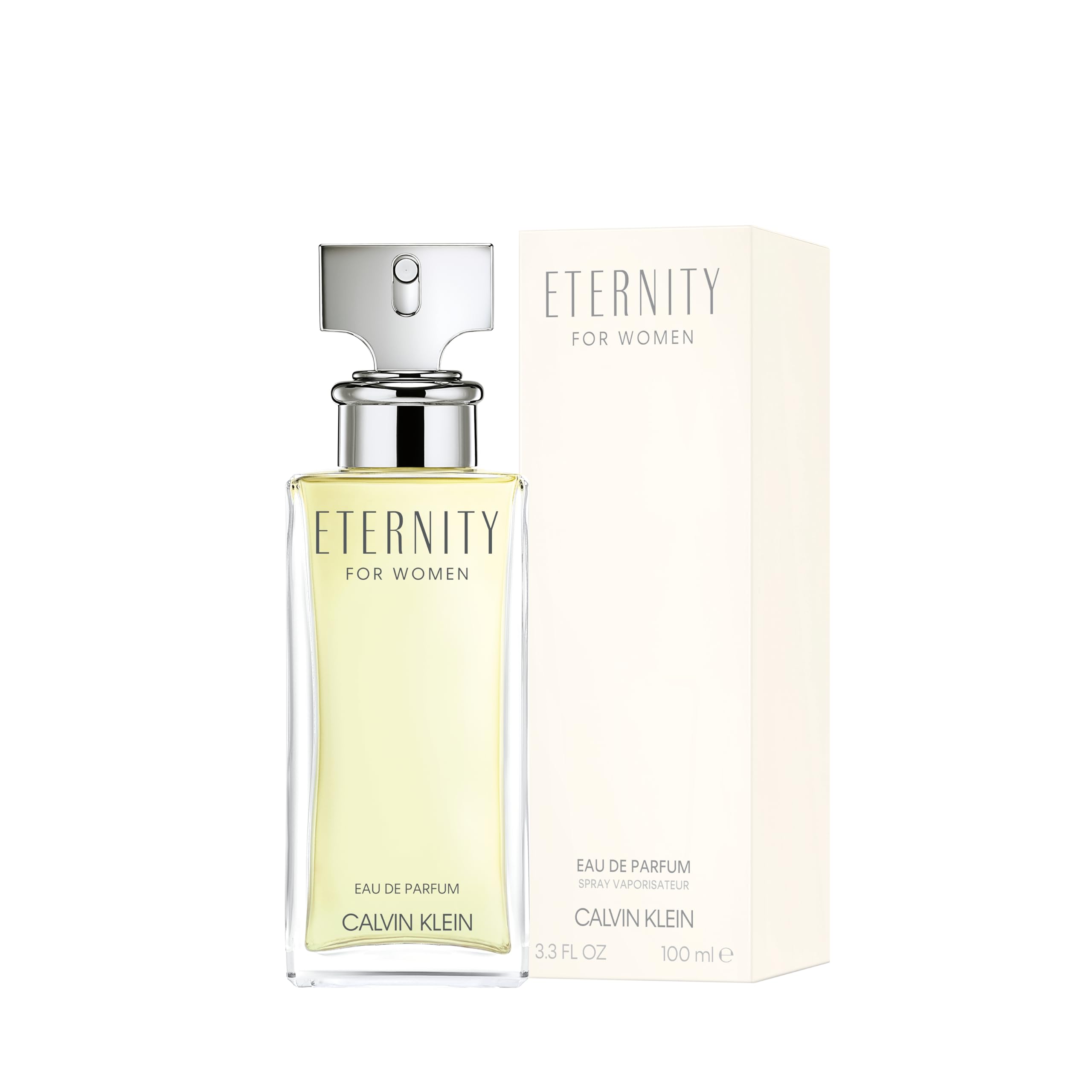Calvin Klein Eternity base of amber and sandalwood evokes warm evenings.