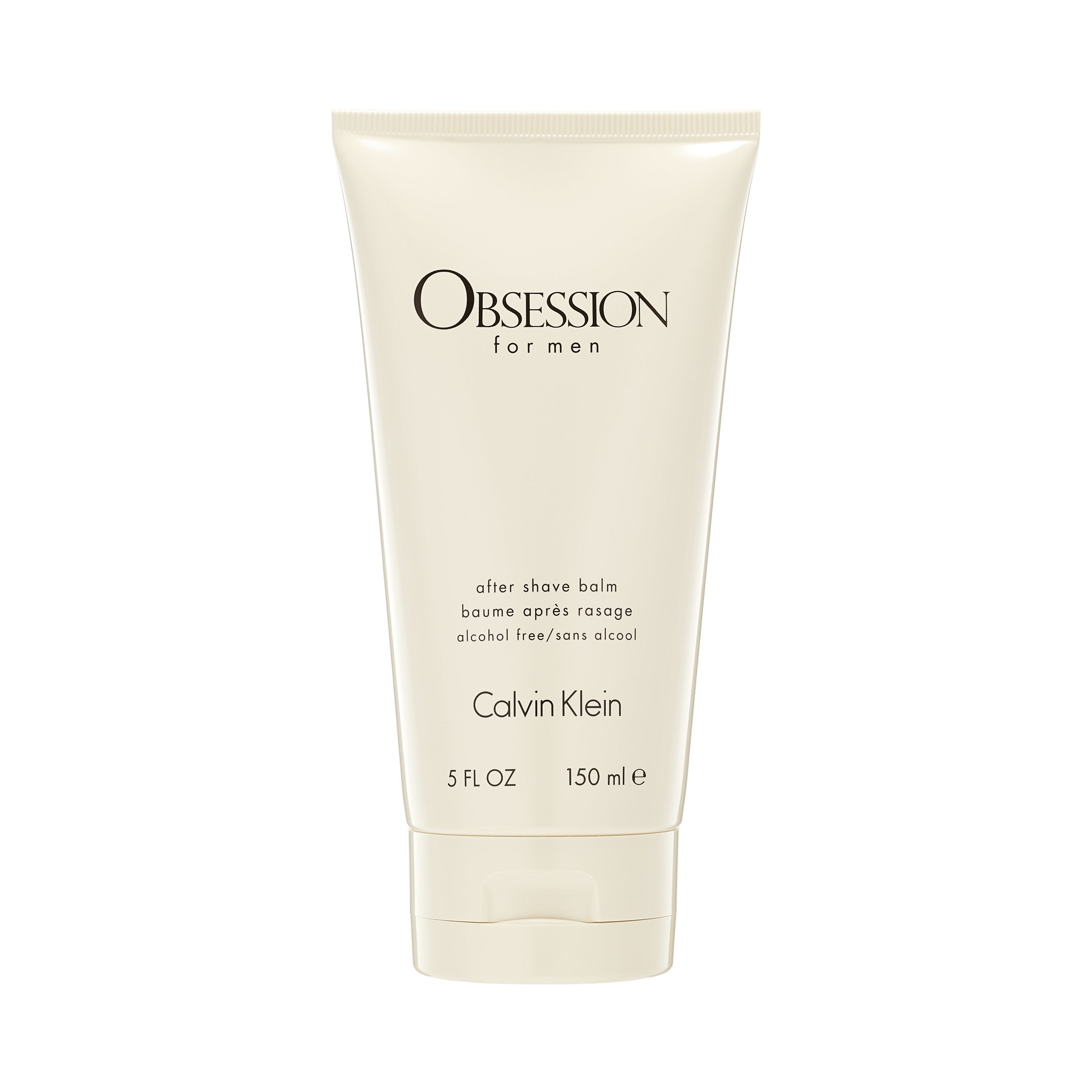 Calvin Klein Obsession for Men balm bottle on display with subtle scent