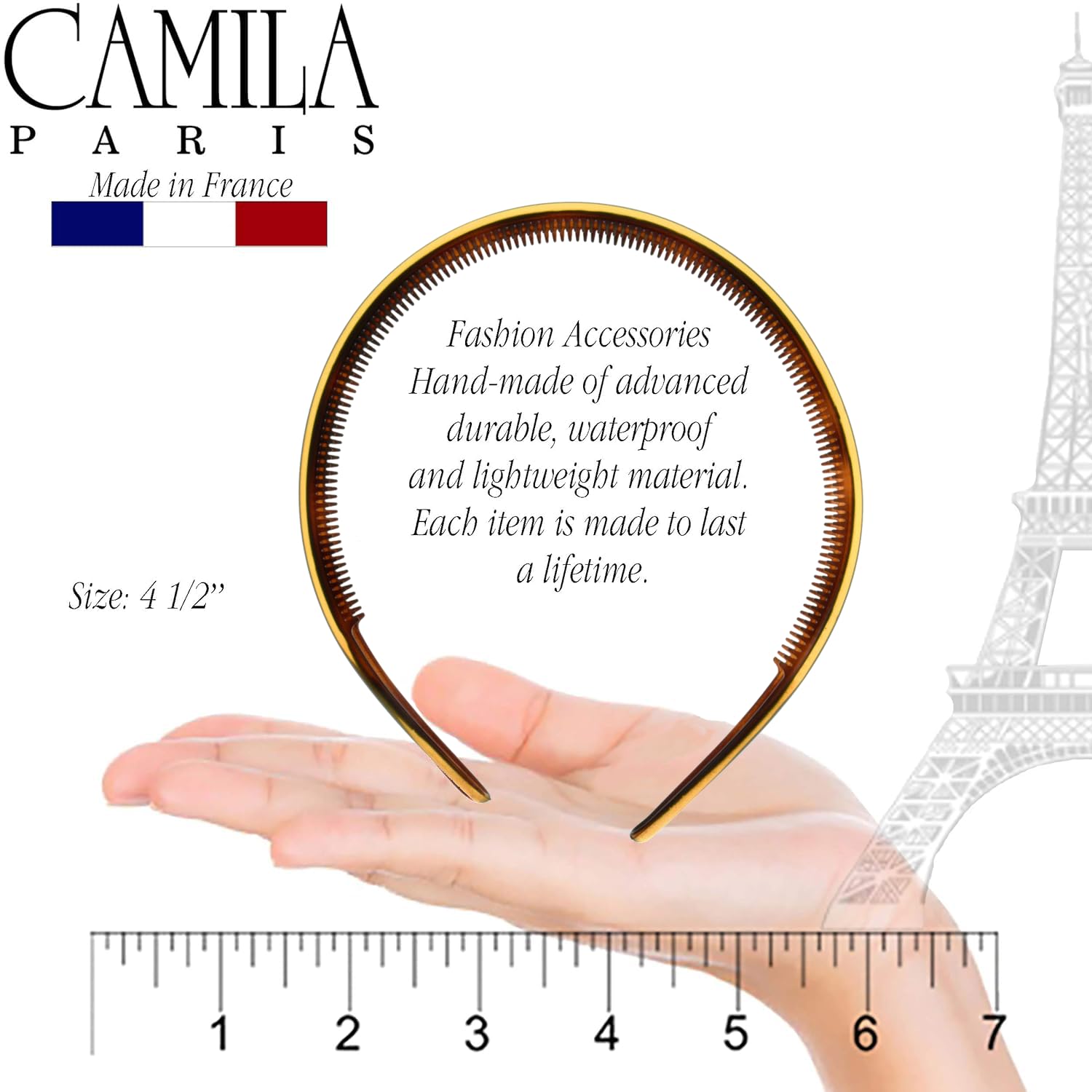 Camila Paris AD44 no-slip headband in action during daily wear