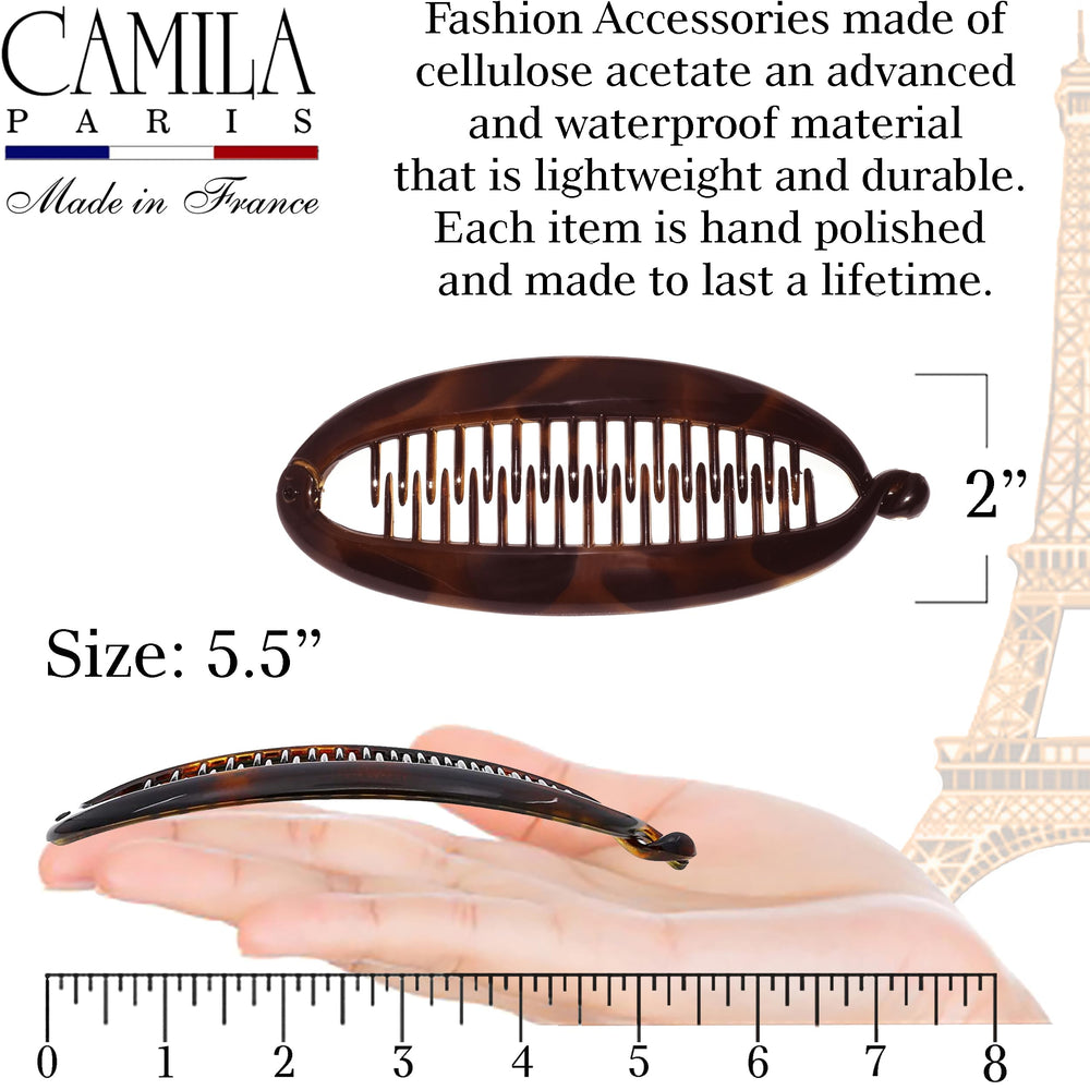 Camila Paris CP2 clip banana para cabello rizado, agarre suave