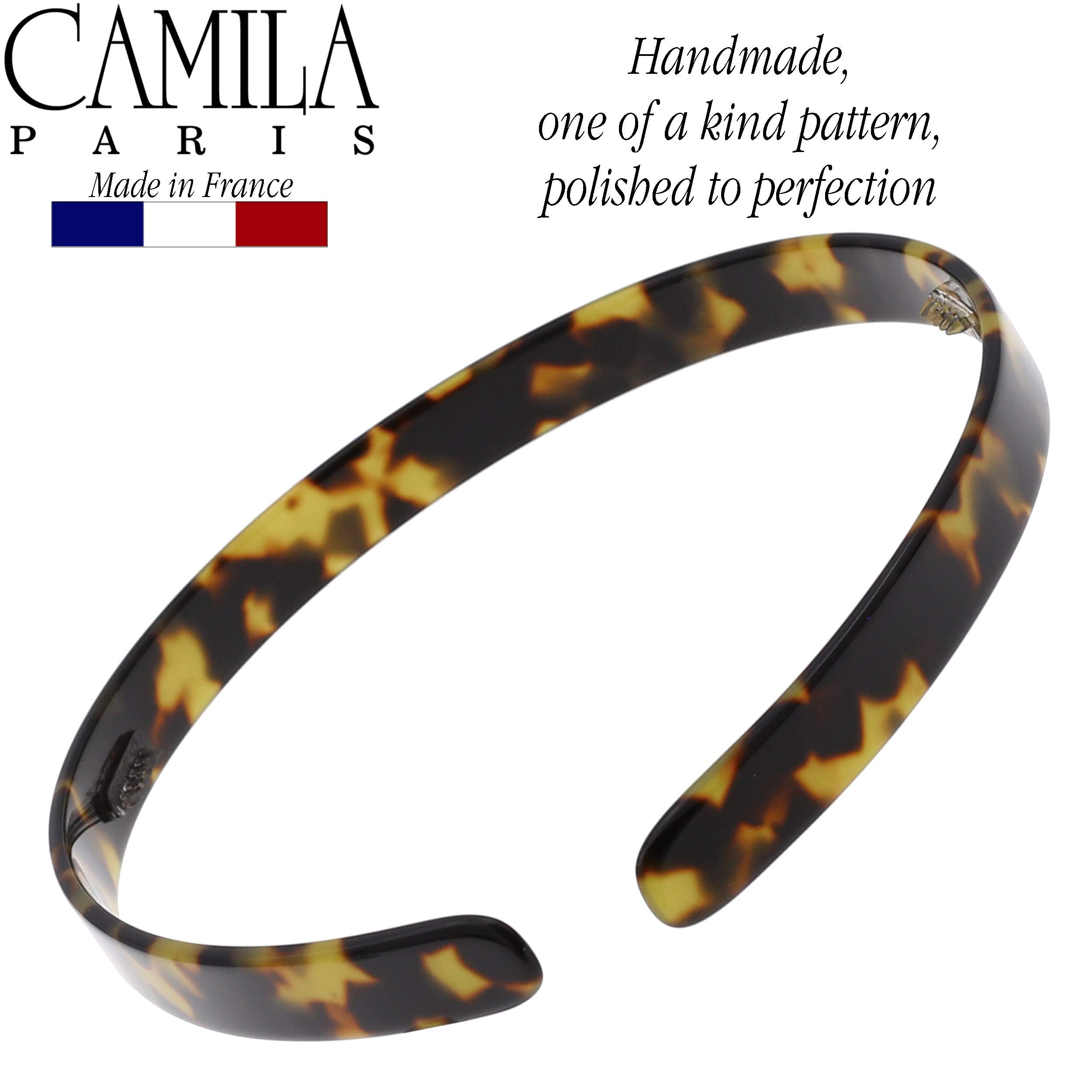 Camila Paris CP2003 headband closeup highlight polished finish and long-lasting wear.