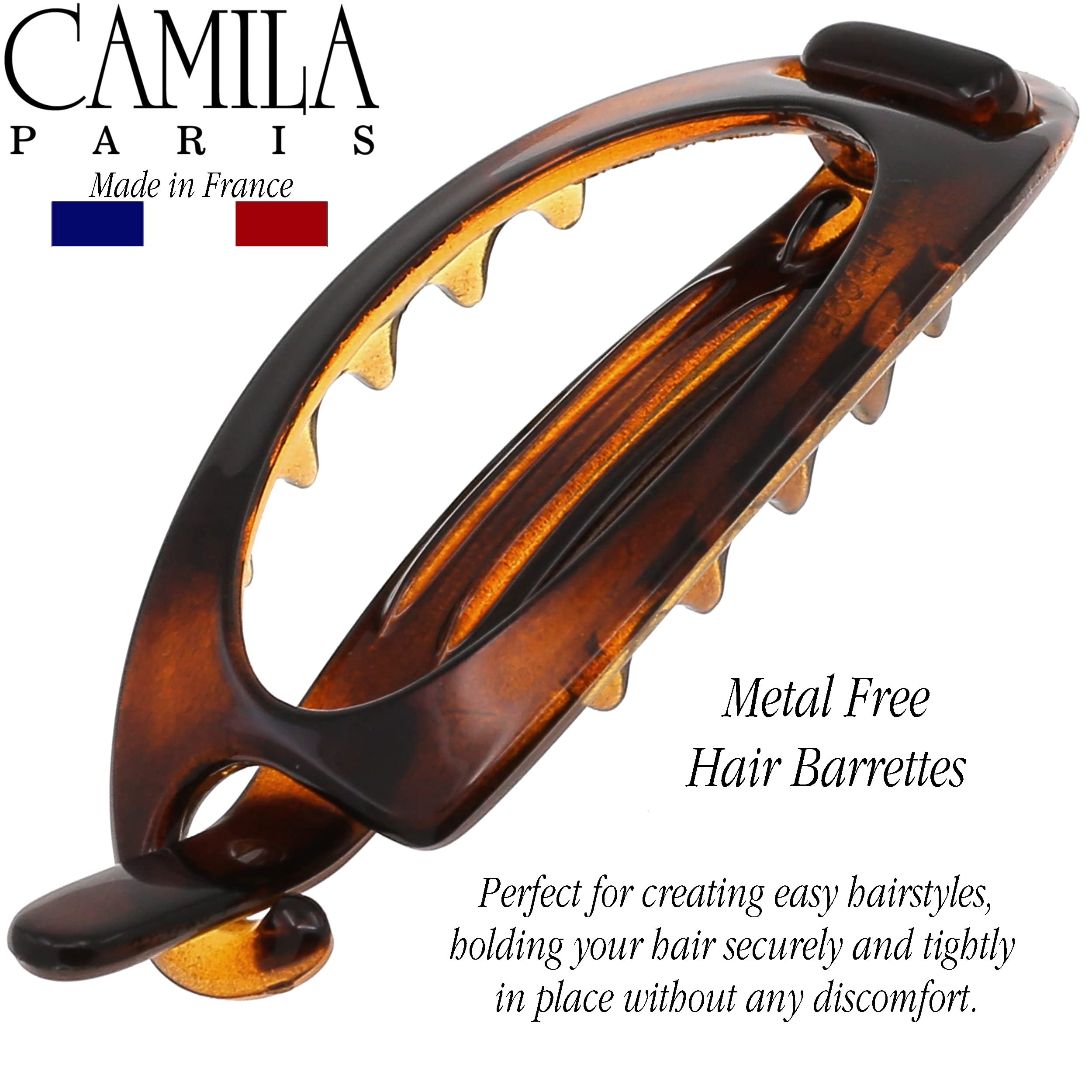 Hecho en Francia Camila CP2316 barrette, calidad y durabilidad visibles.