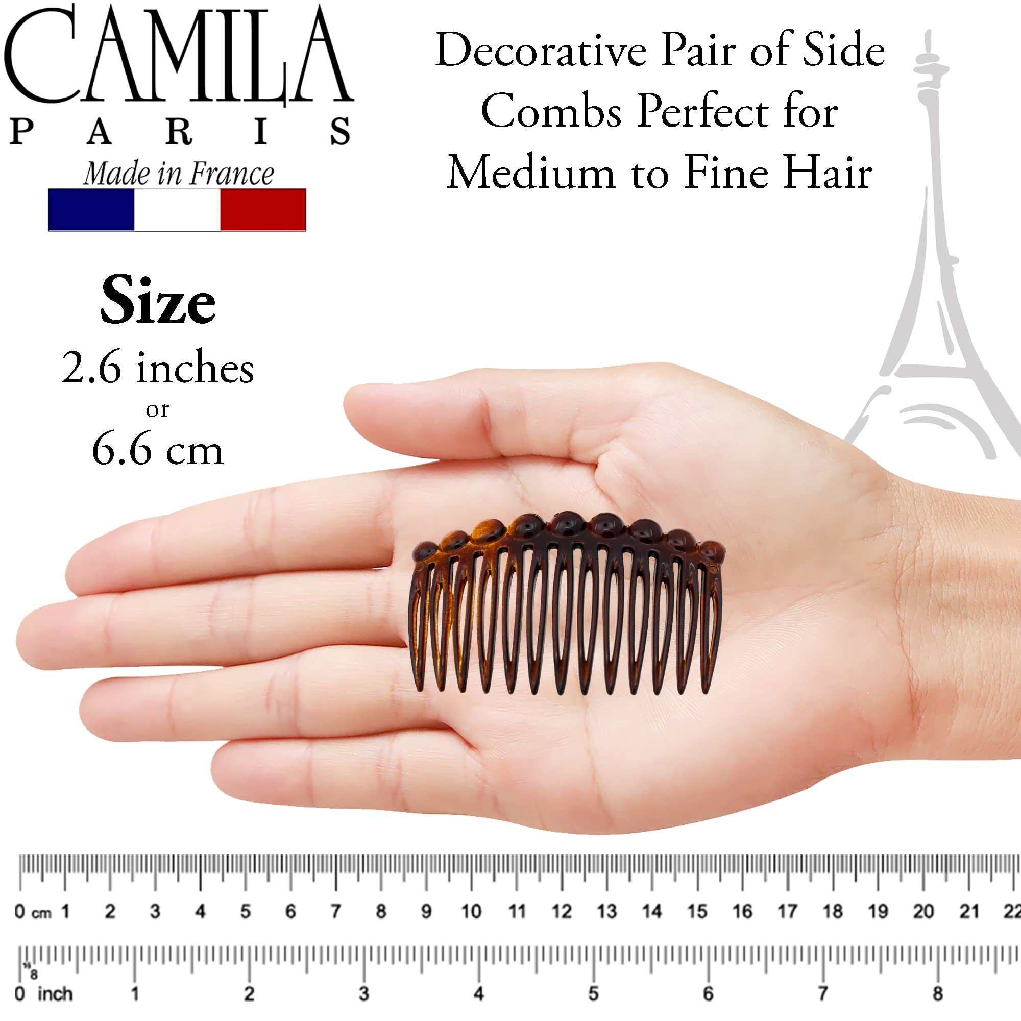 Camila Paris CP33/2 curved head design helps hold thick or fine hair securely.