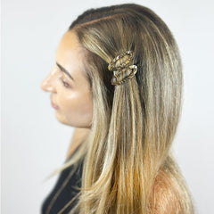 Camila Paris CP3367 onyx barrette close-up closure for gentle, comfortable hold