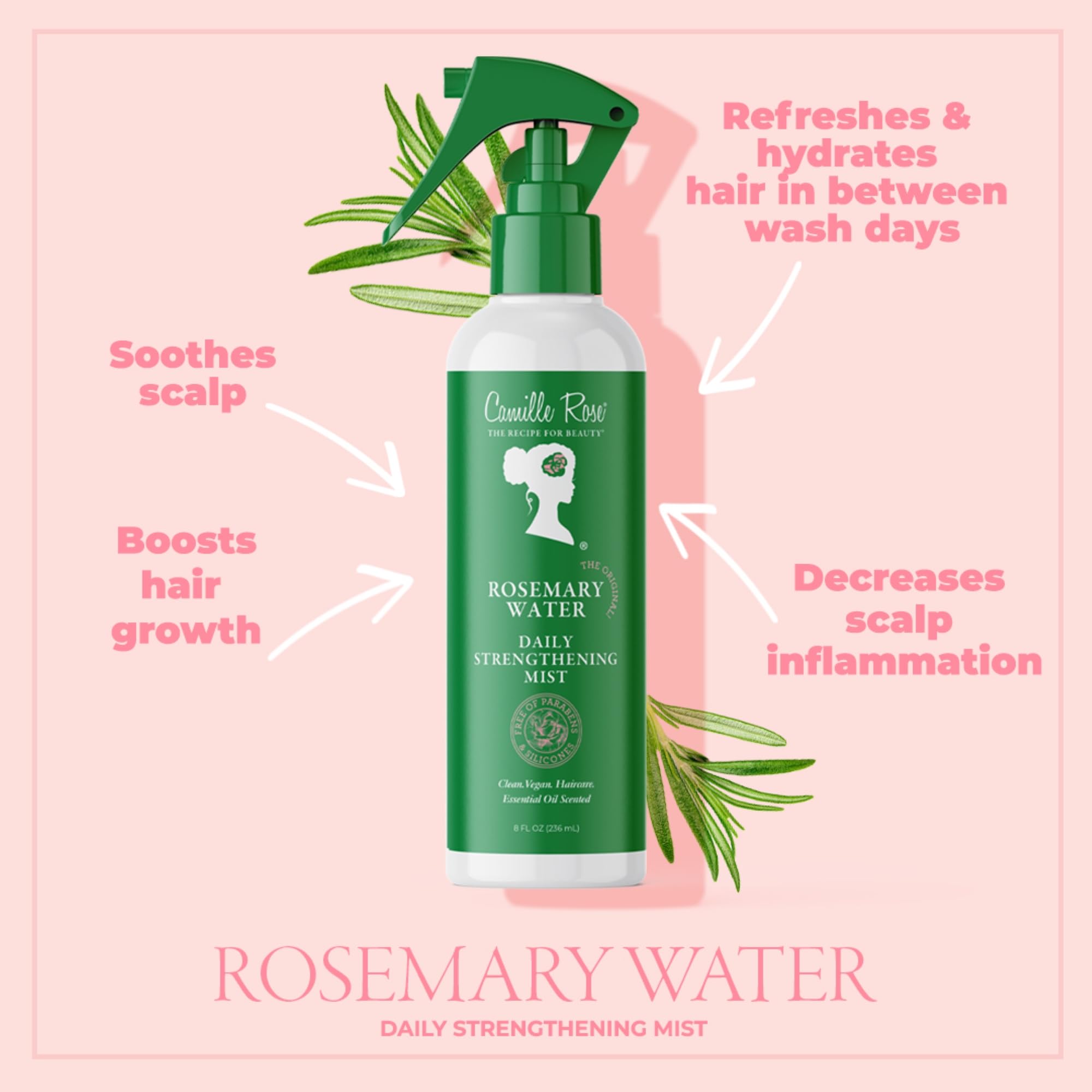 Aloe vera calmante de Camille Rose ofrece hidratación suave al cuero cabelludo
