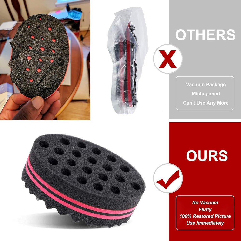 CAMOT hair sponge double-sided for versatile curling and texture creation.