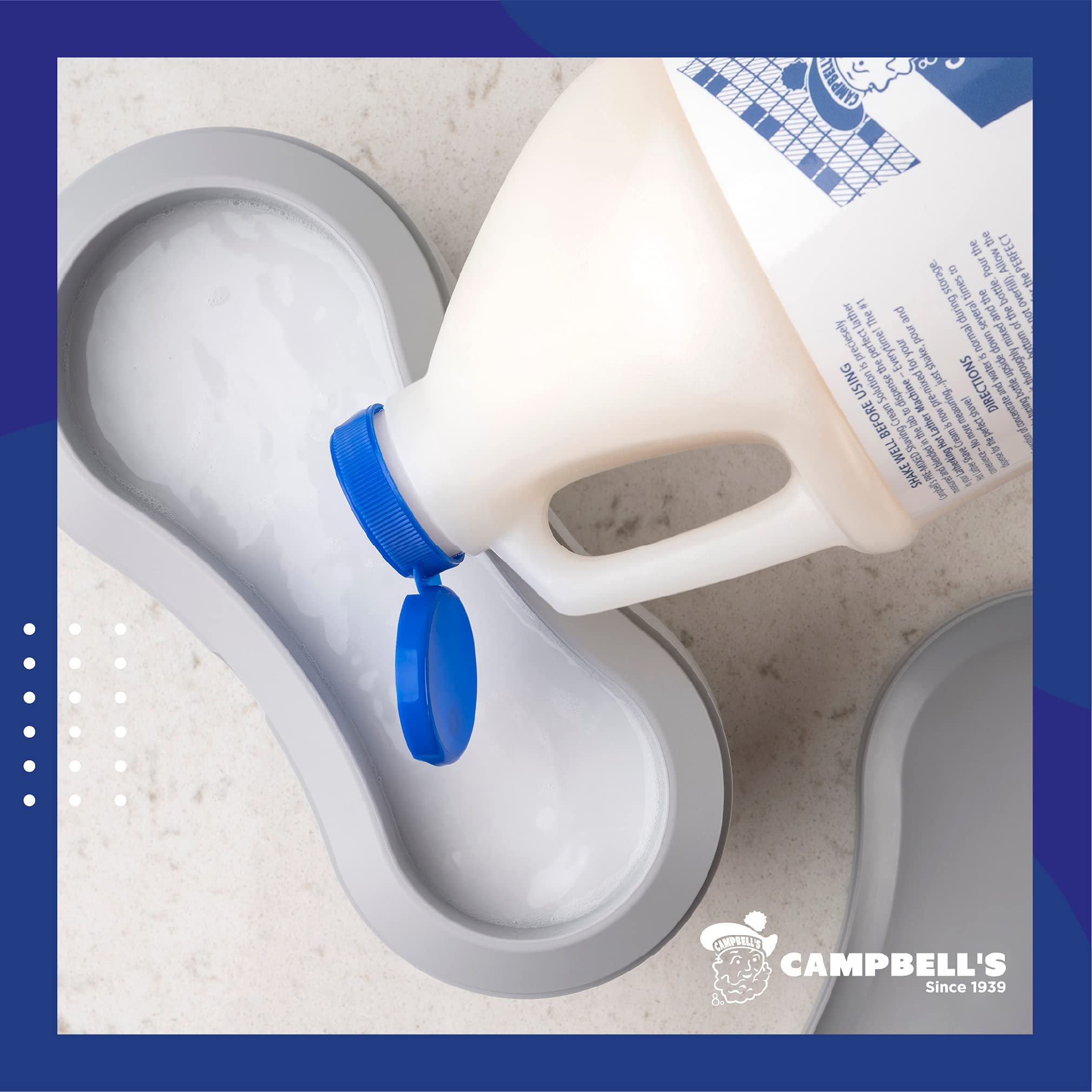 Campbell's brand heritage since 1939 supports trusted barber products.
