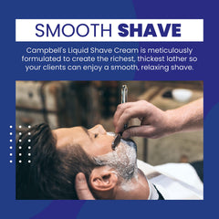 Shake-and-pour action delivering thick, smooth lather for better shaves.