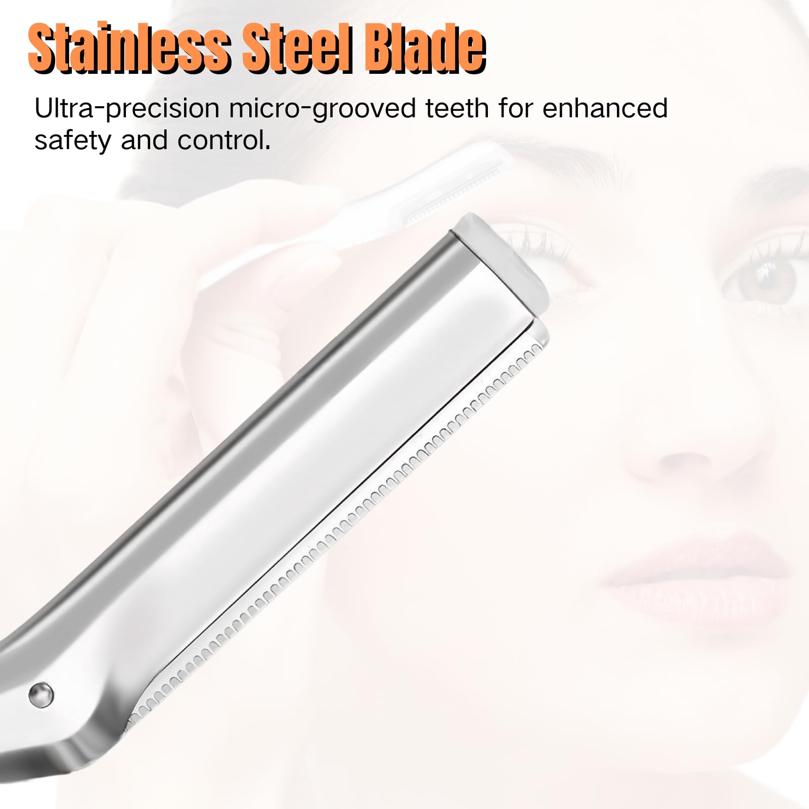 CAMTOVGCA gentle stainless steel blades minimize nicks during exfoliation