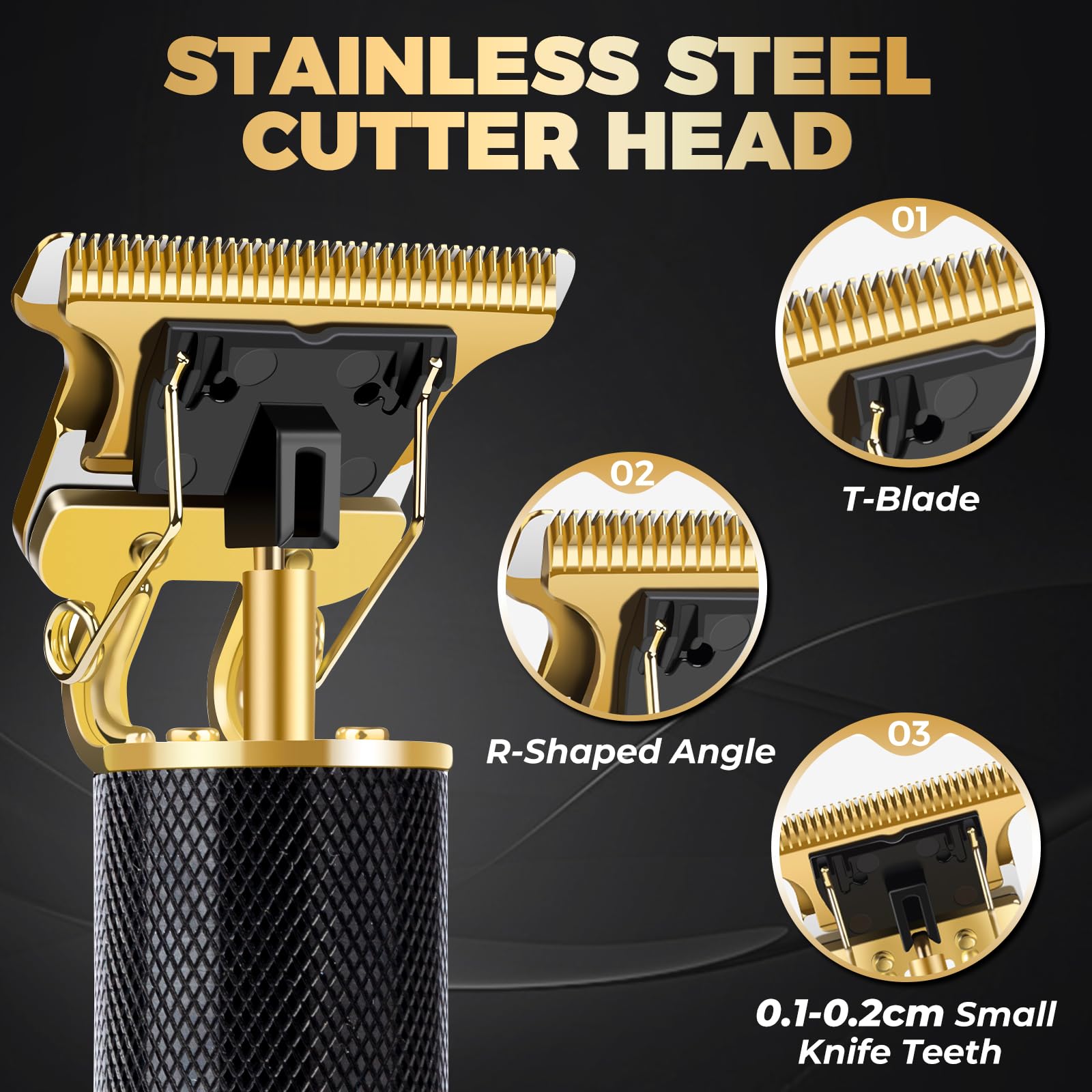 Candyfouse hair clippers with copper core motor for quiet power