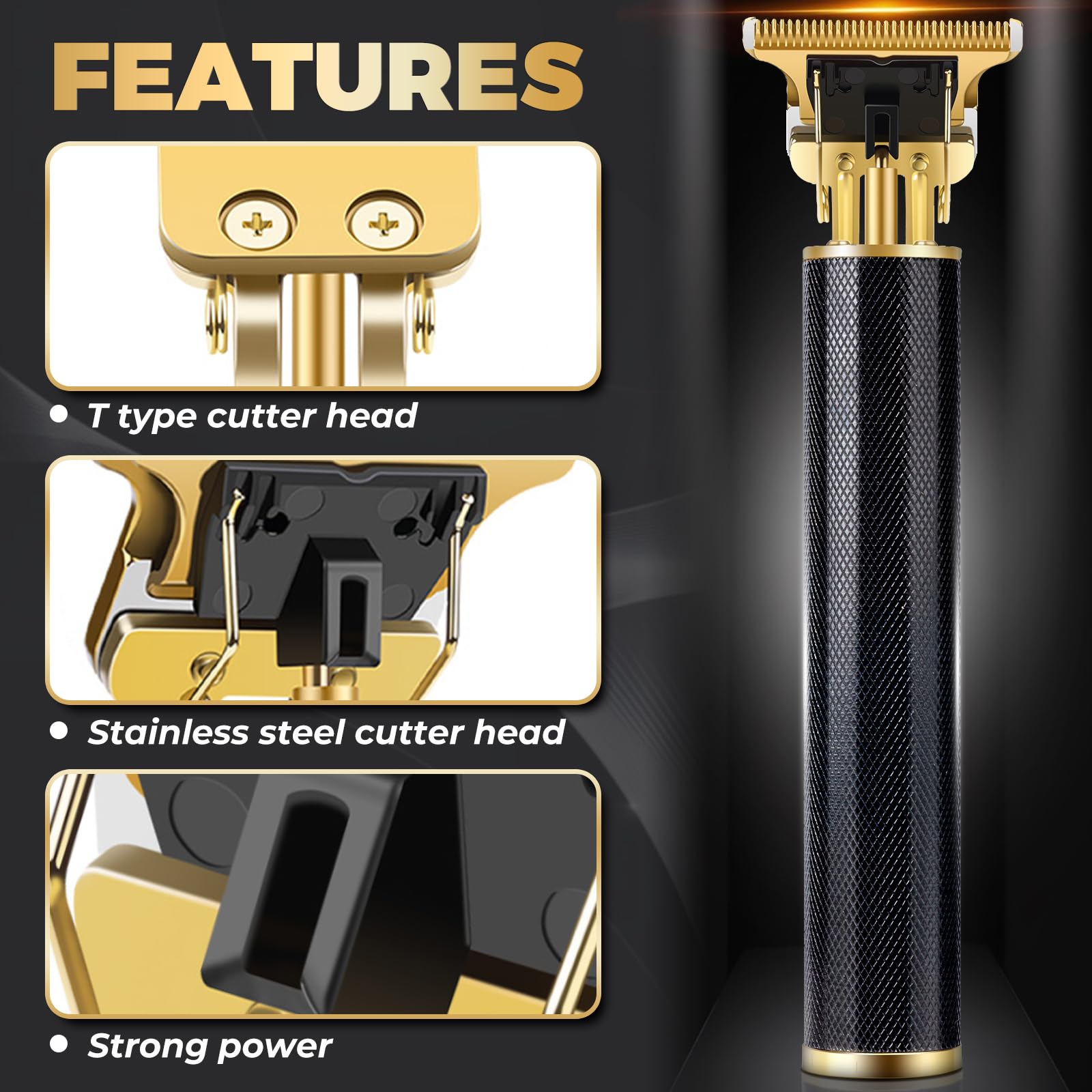 Candyfouse clippers with precision length guide combs for versatile styles