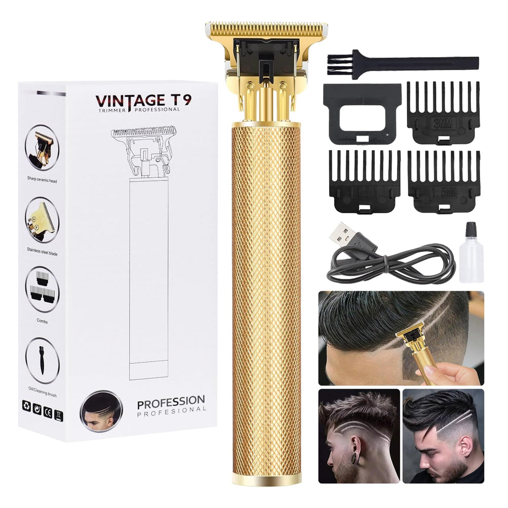 Candyfouse premium cordless trimmer with T-blade for precise beard shaping.