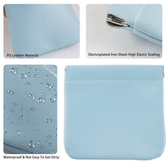 CANIPHA Lambskin pocket cosmetic bag purple—easy one-handed access with no-zip design.