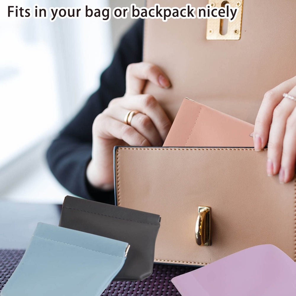 CANIPHA Lambskin pocket cosmetic bag waterproof leather—keeps contents dry in rain or gym bag.