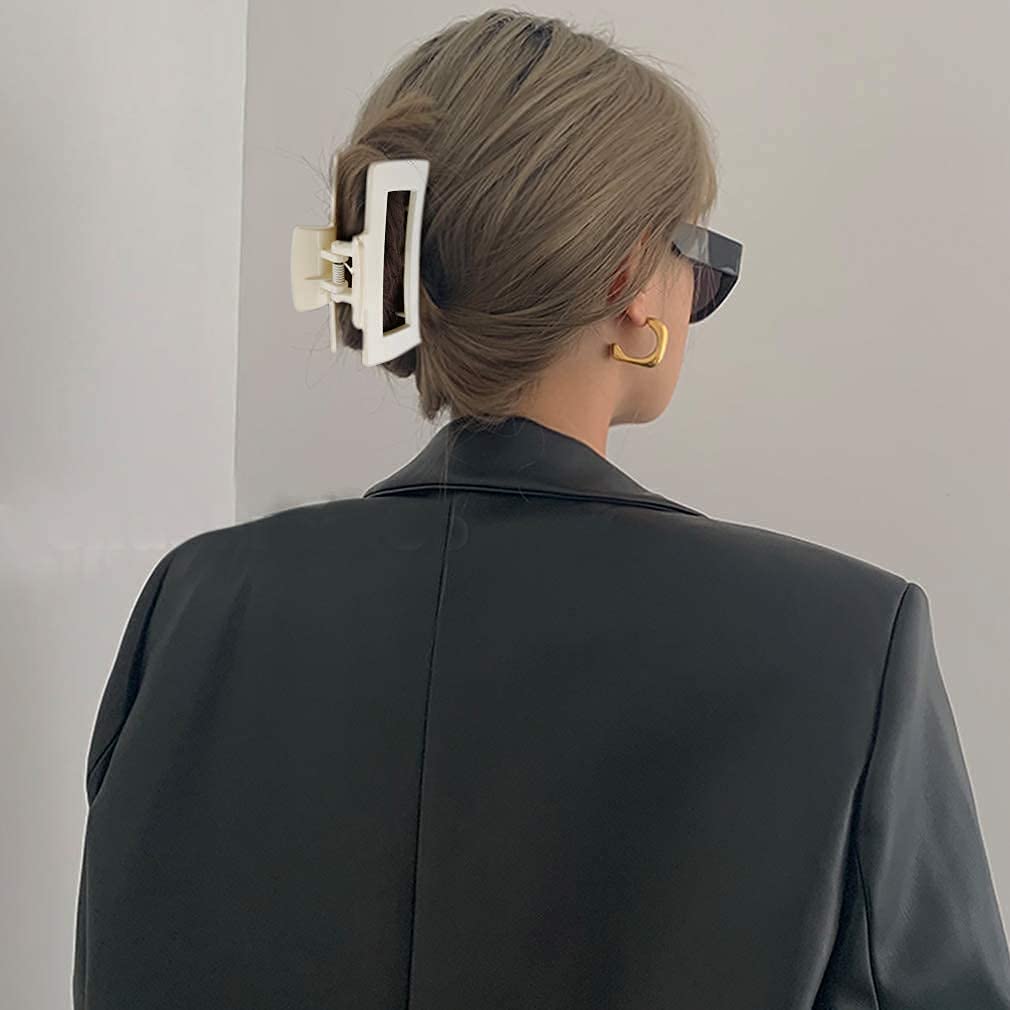Canitor gancho pelo grande rectangular transparente para looks ligeros