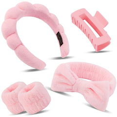 Canitor Spa banda frontal de felpa coral, suave y absorbente para limpieza facial