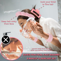 Canitor Spa banda frontal nube esponja terry, cómoda para mantener el cabello fuera de la cara