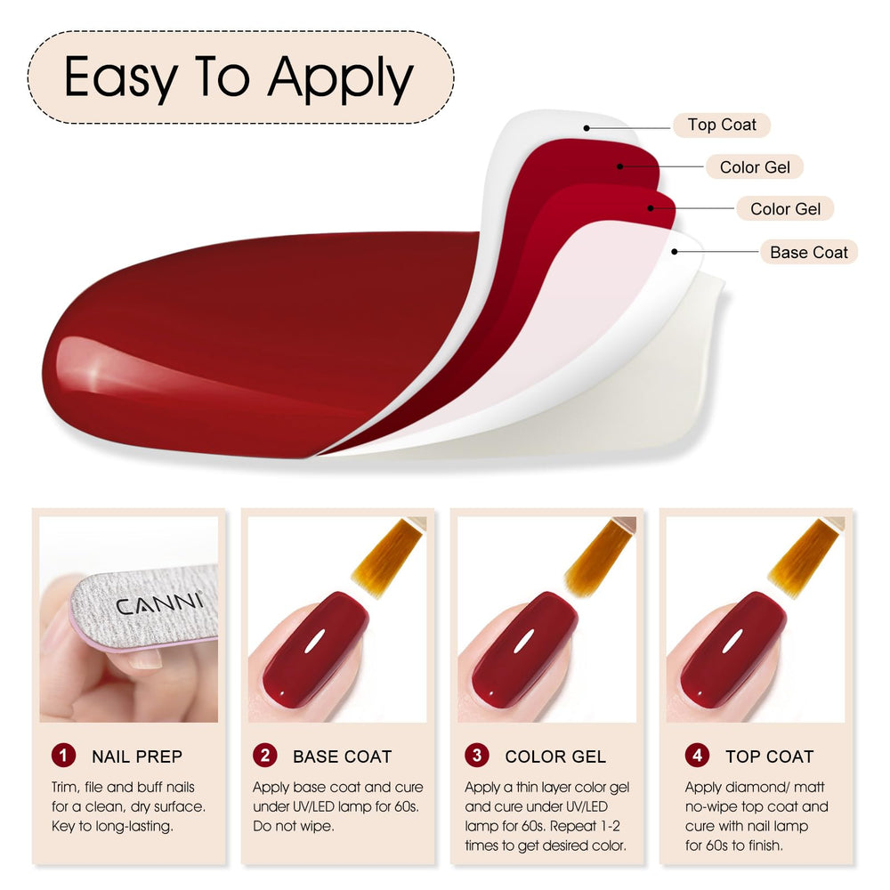 CANNI Base Coat and Top Coat ensure long-lasting, high-shine results