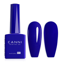 CANNI Royal Navy blue gel polish bottle close-up showing true color view.