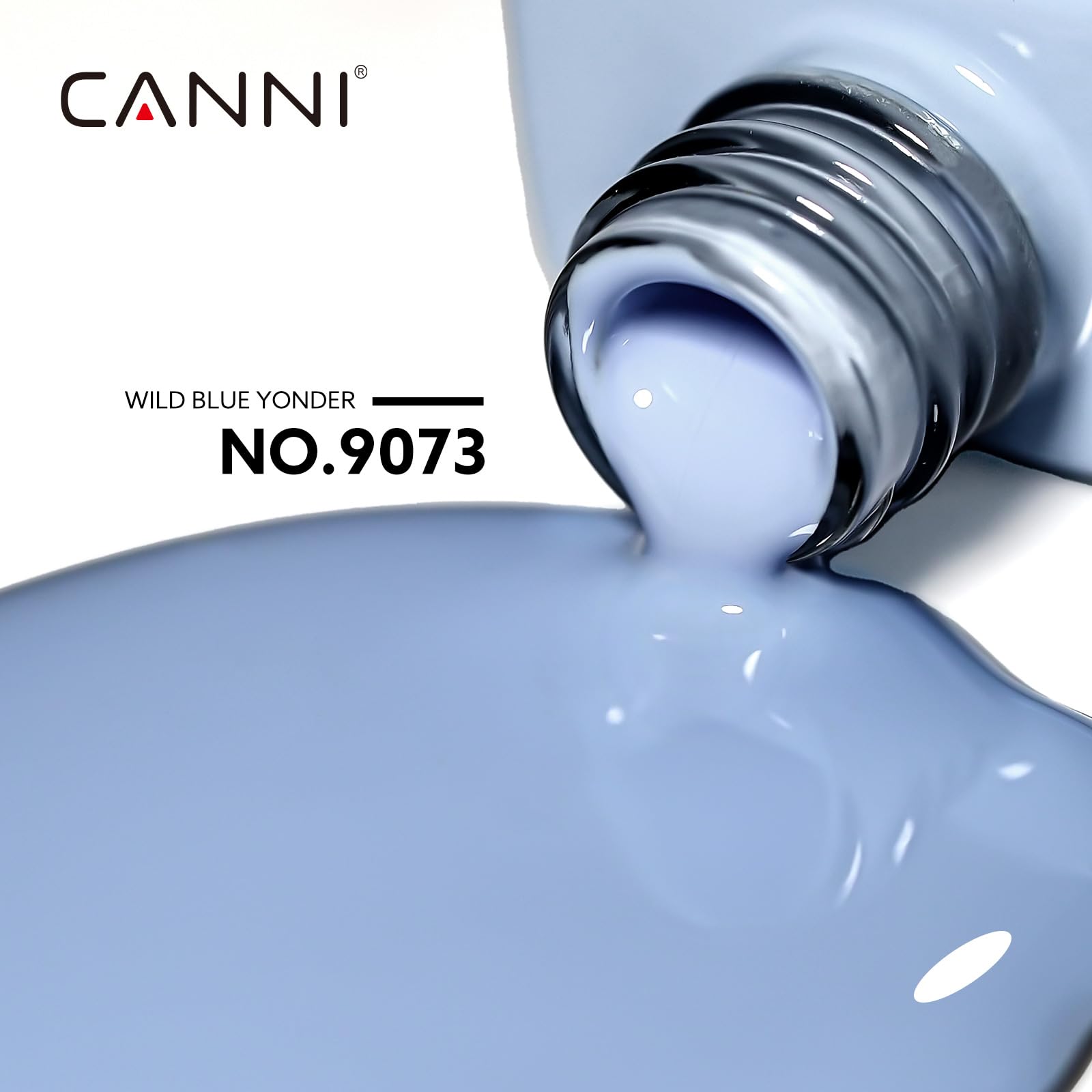 CANNI blue gel polish swatches display true shade on nails