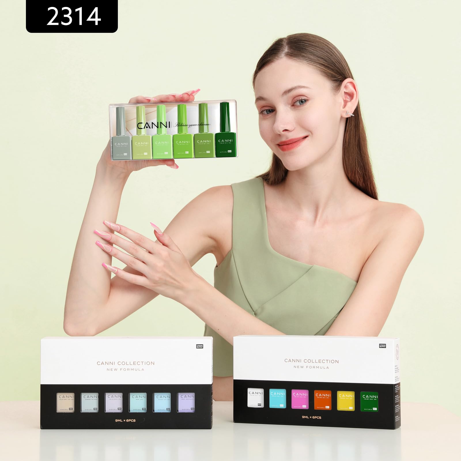 Botellas CANNI con etiqueta 3D cristal para identificar tono.