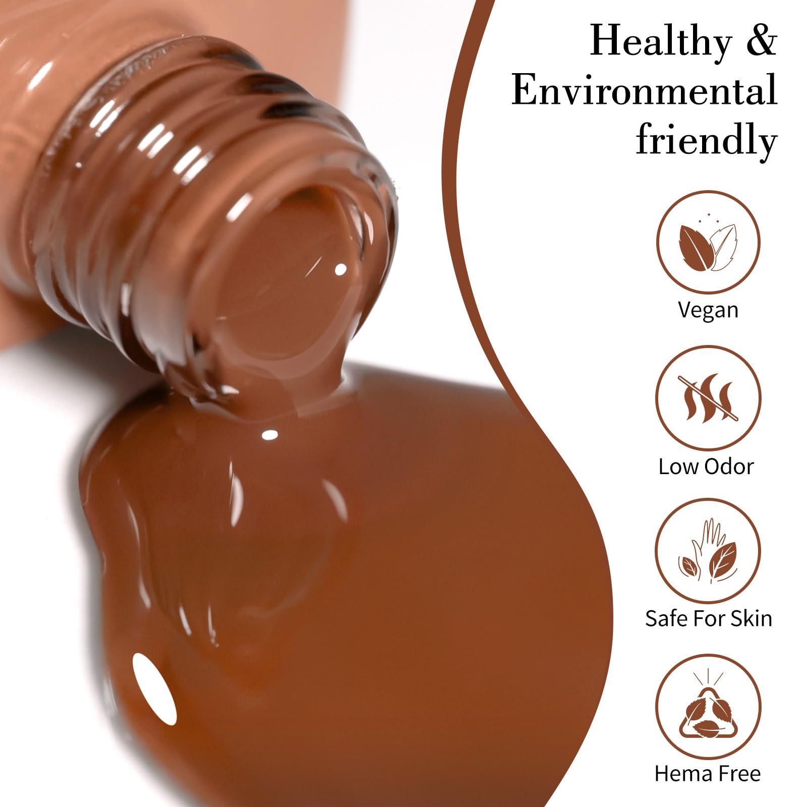 Close-up of CANNI cap highlighting a low-odor formula for comfortable at-home manicures.