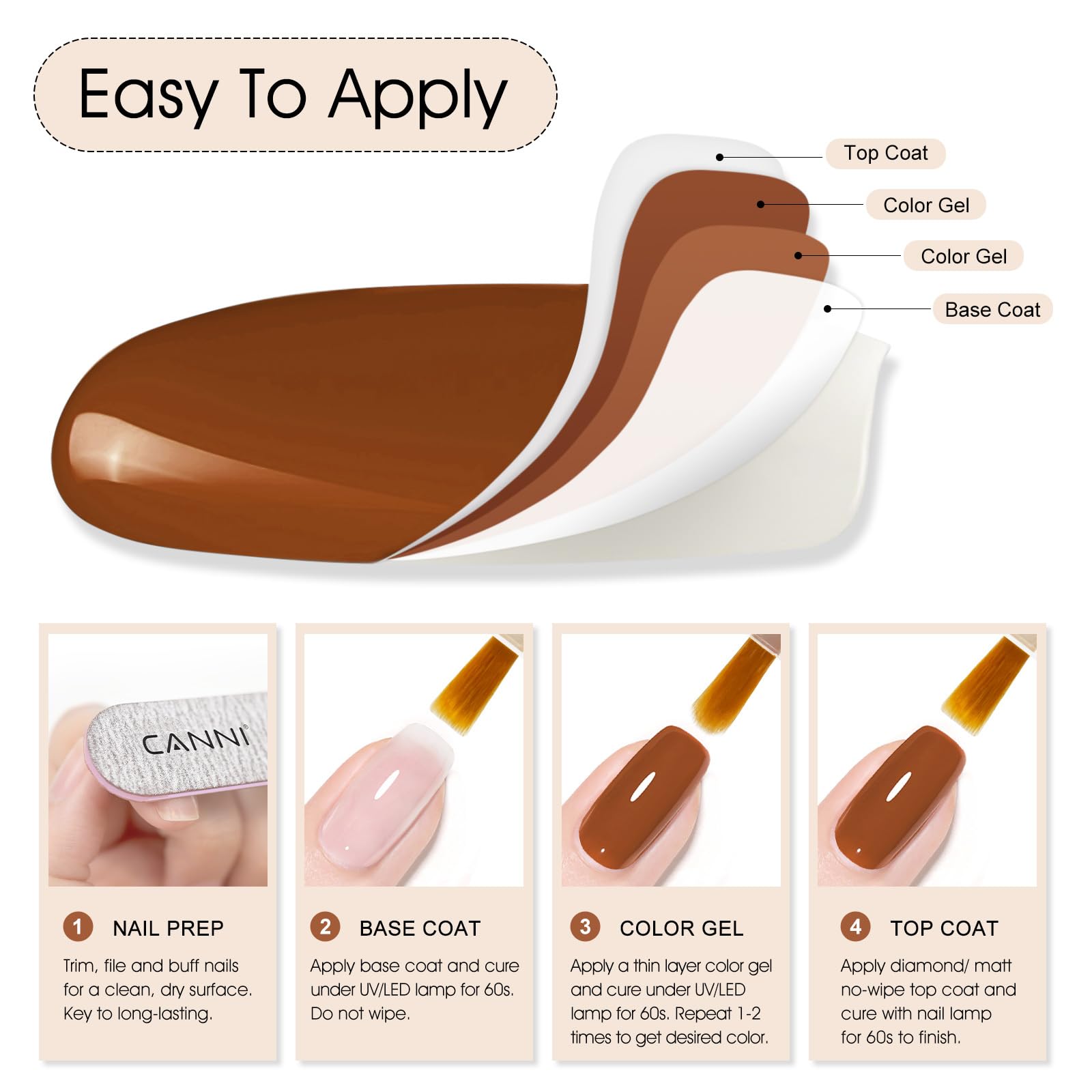 Long-lasting potential with CANNI gel polish for chip resistance.
