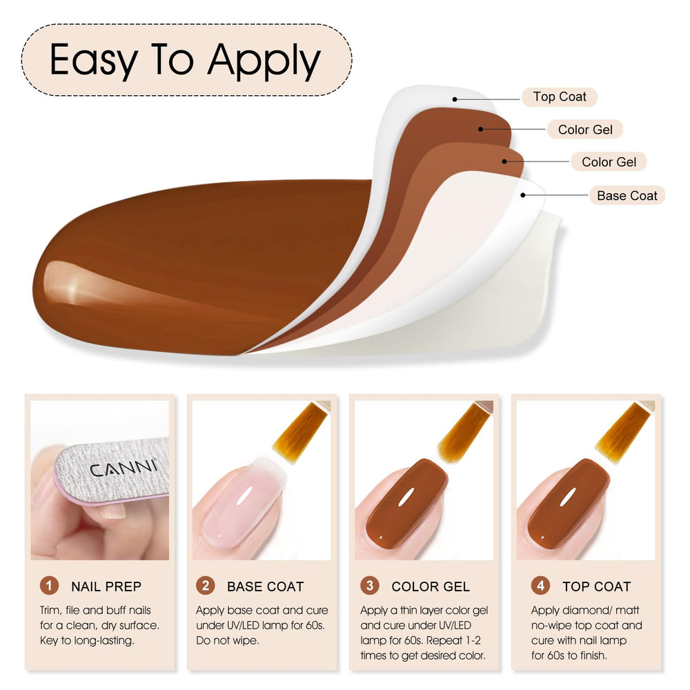 Long-lasting potential with CANNI gel polish for chip resistance.