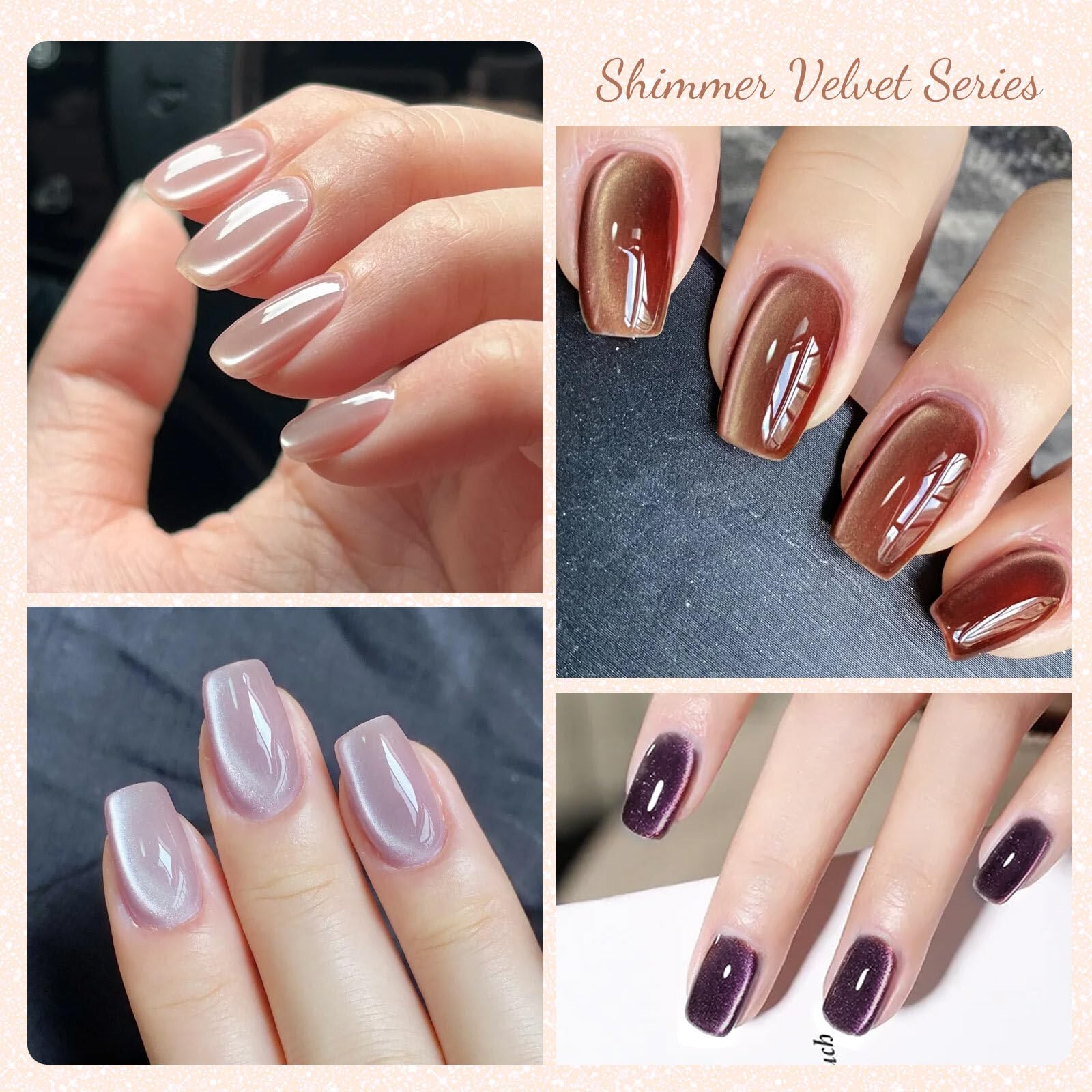 CANNI blue cat-eye gel polish brings cool magnetic color shifts.
