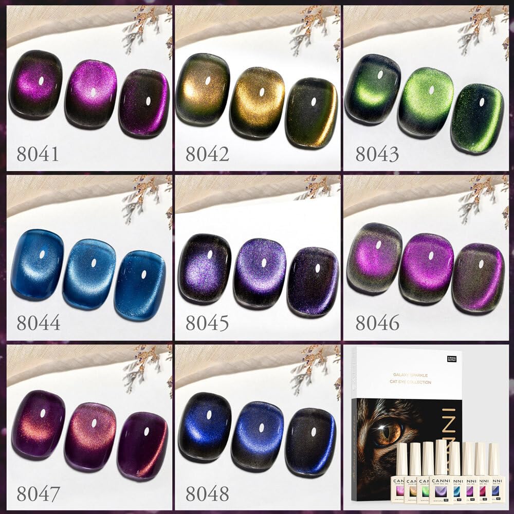 CANNI blue cat-eye gel polish for vibrant salon-grade color