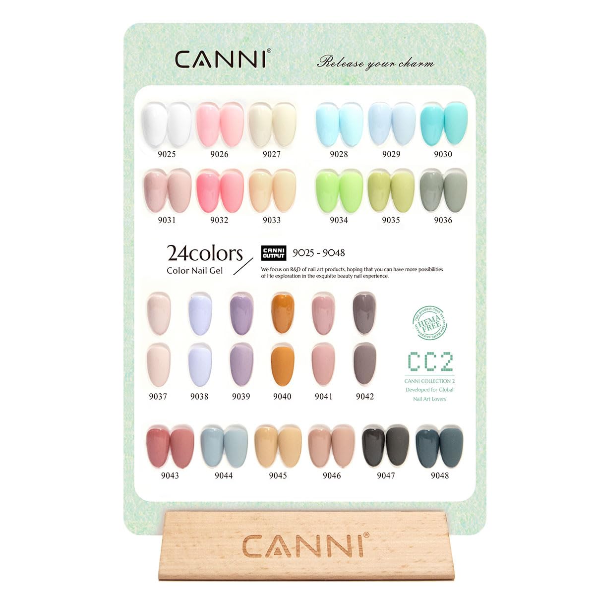 CANNI CC2 color bottle design displays true shade for precise manicure