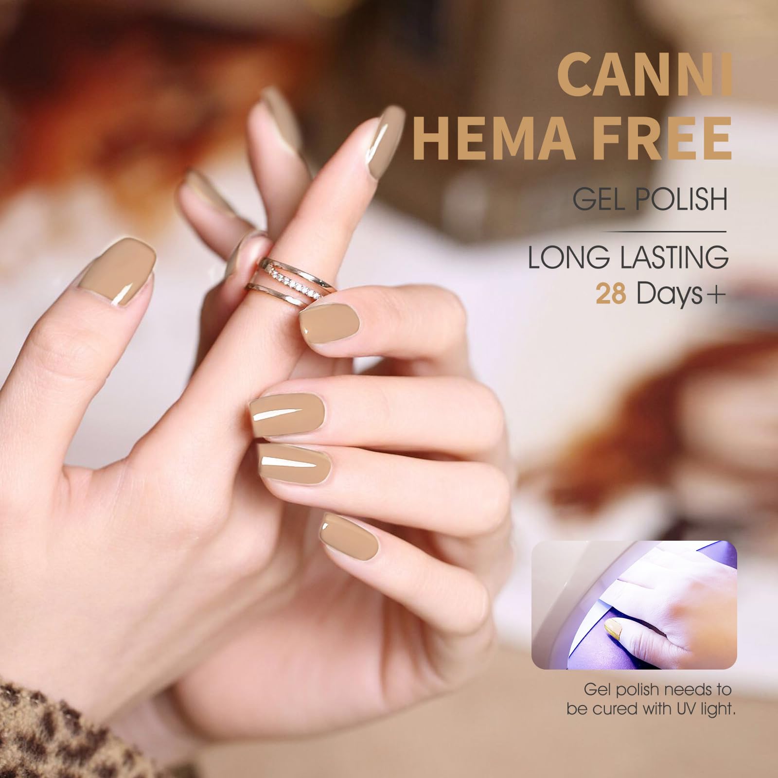 Esmalte CANNI: cepillo grueso facilita aplicación homogénea