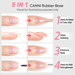 CANNI color bottle close-up showing transparent pink gel shade