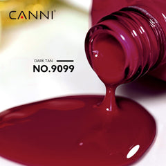 CANNI Dark Red gel polish cap close-up showing premium packaging