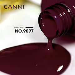 CANNI gel polish color swatches reveal burgundy tone for precise color matching