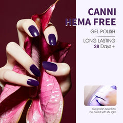 CANNI gel polish brush applying color close-up