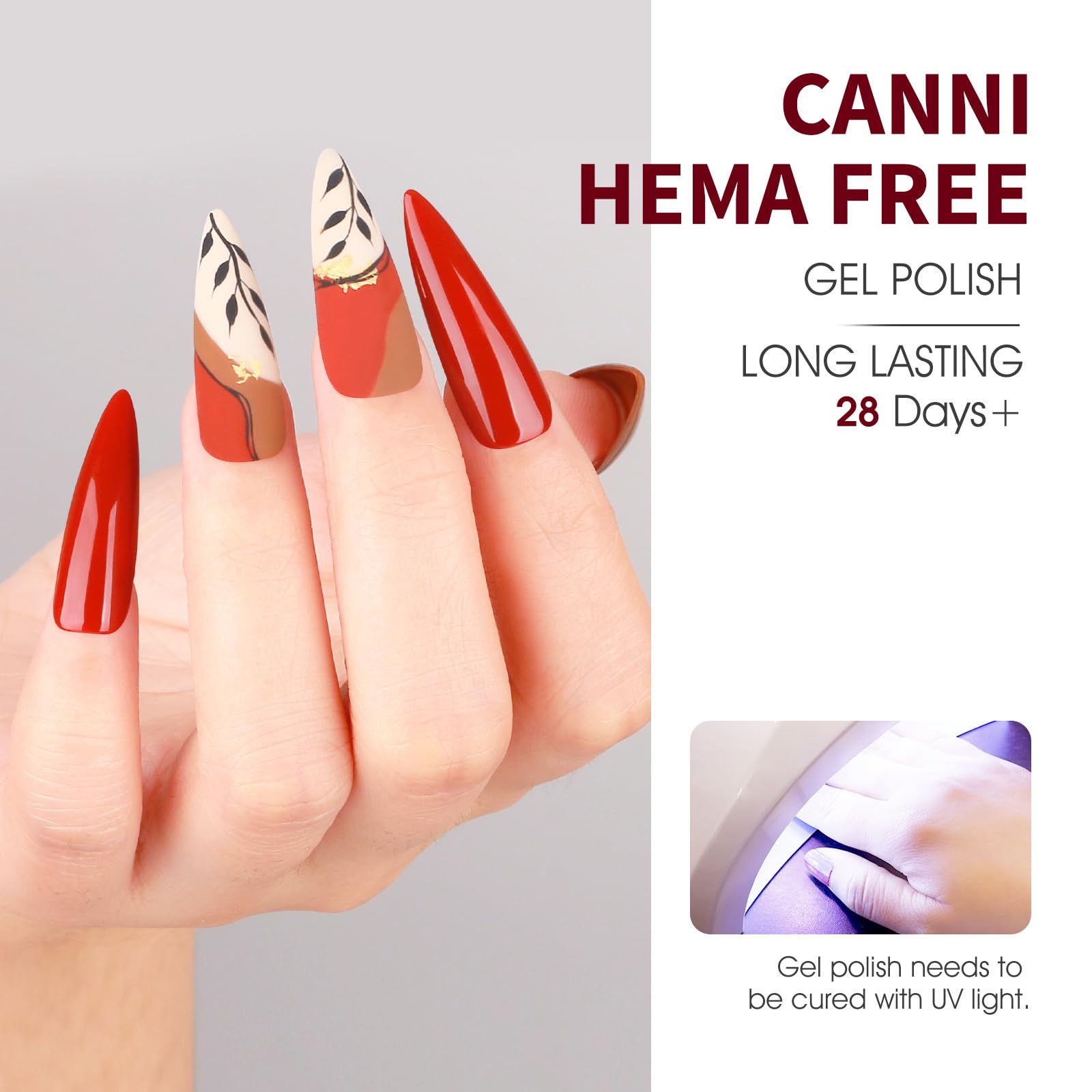 CANNI gel de resina natural sin toxinas con olor suave para uso cómodo.