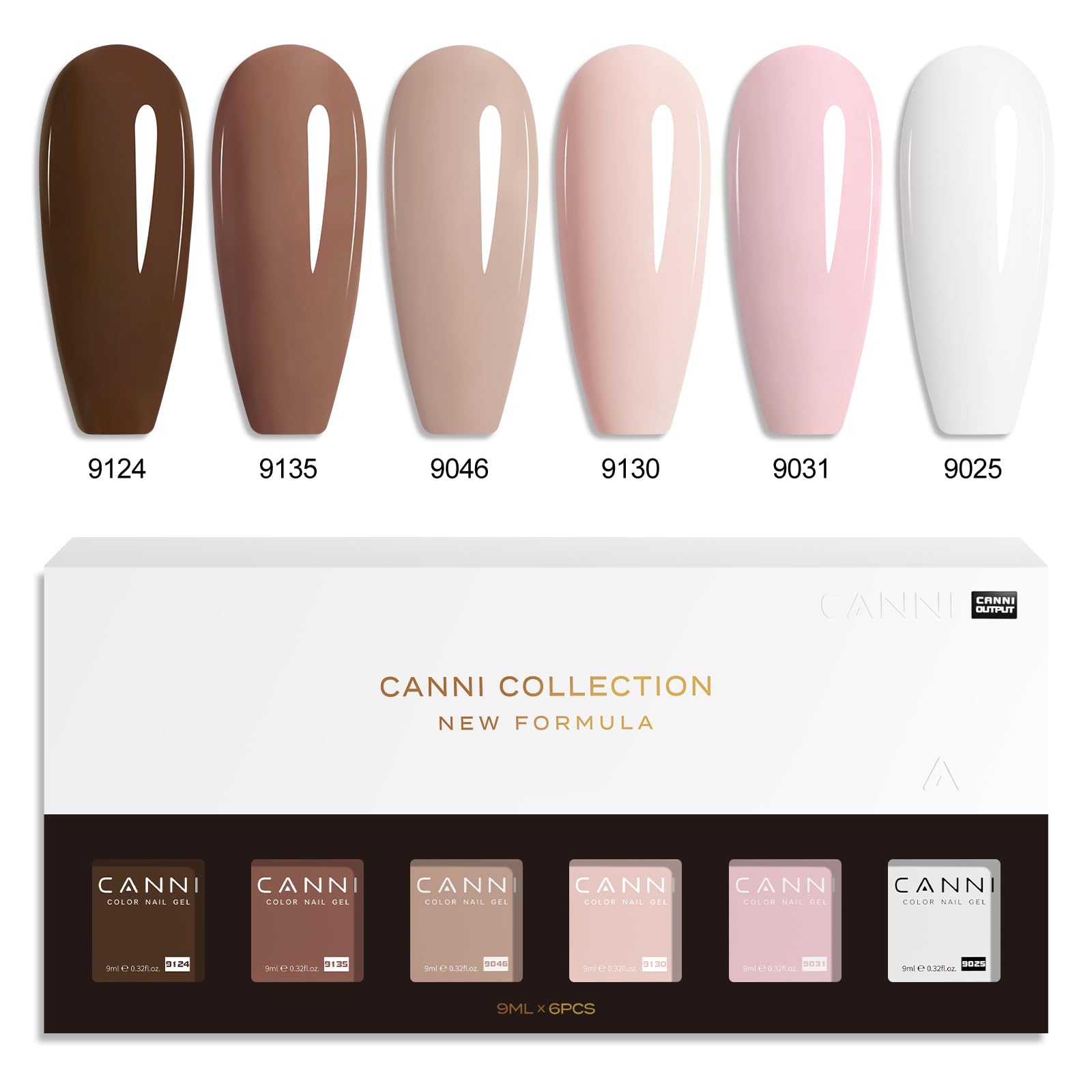 Elegant gift-ready packaging of CANNI nail polish kit for her