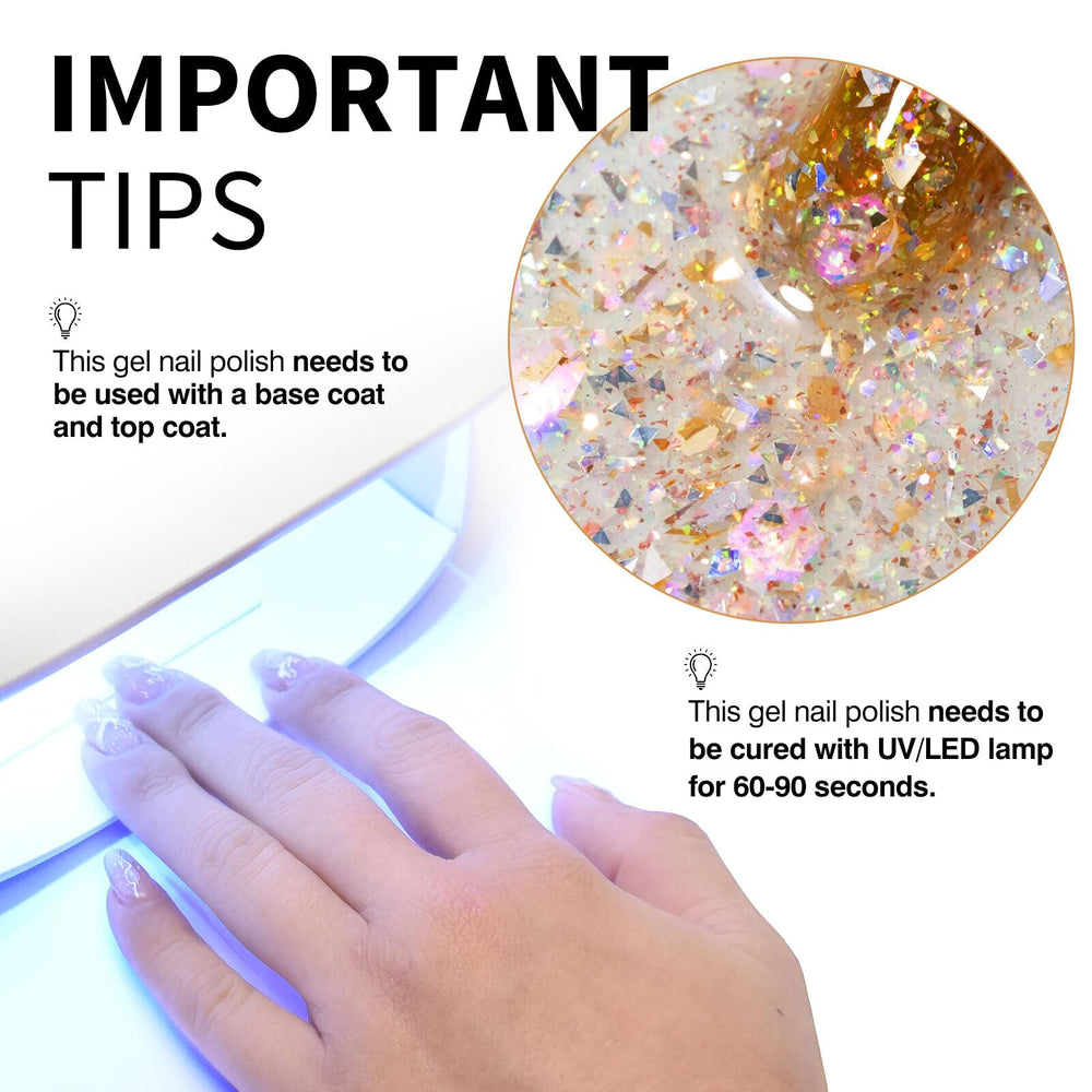 CANNI Glitter Gel Nail Polish Prism Flash for party-ready lacquer shine.