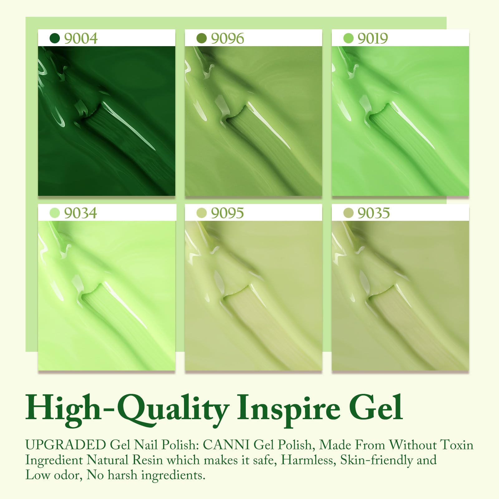 CANNI six-color gel kit image showcasing versatile DIY nail art options.