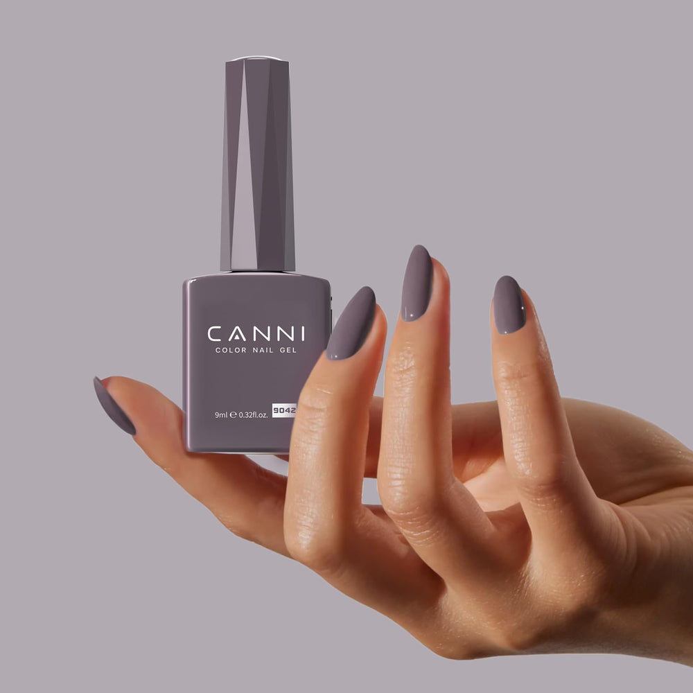 CANNI Grey Gel Bottle Label Detail helps read shade accurately.