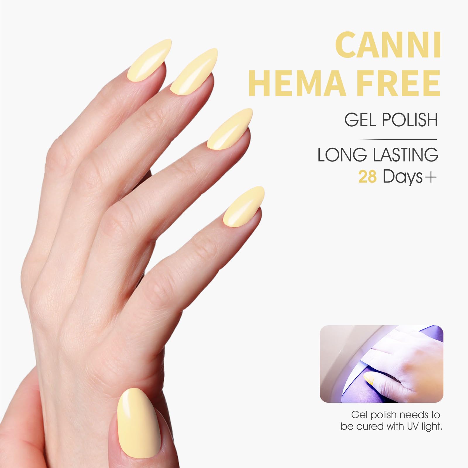 CANNI high-pigment gel polish delivers rich color with few coats.