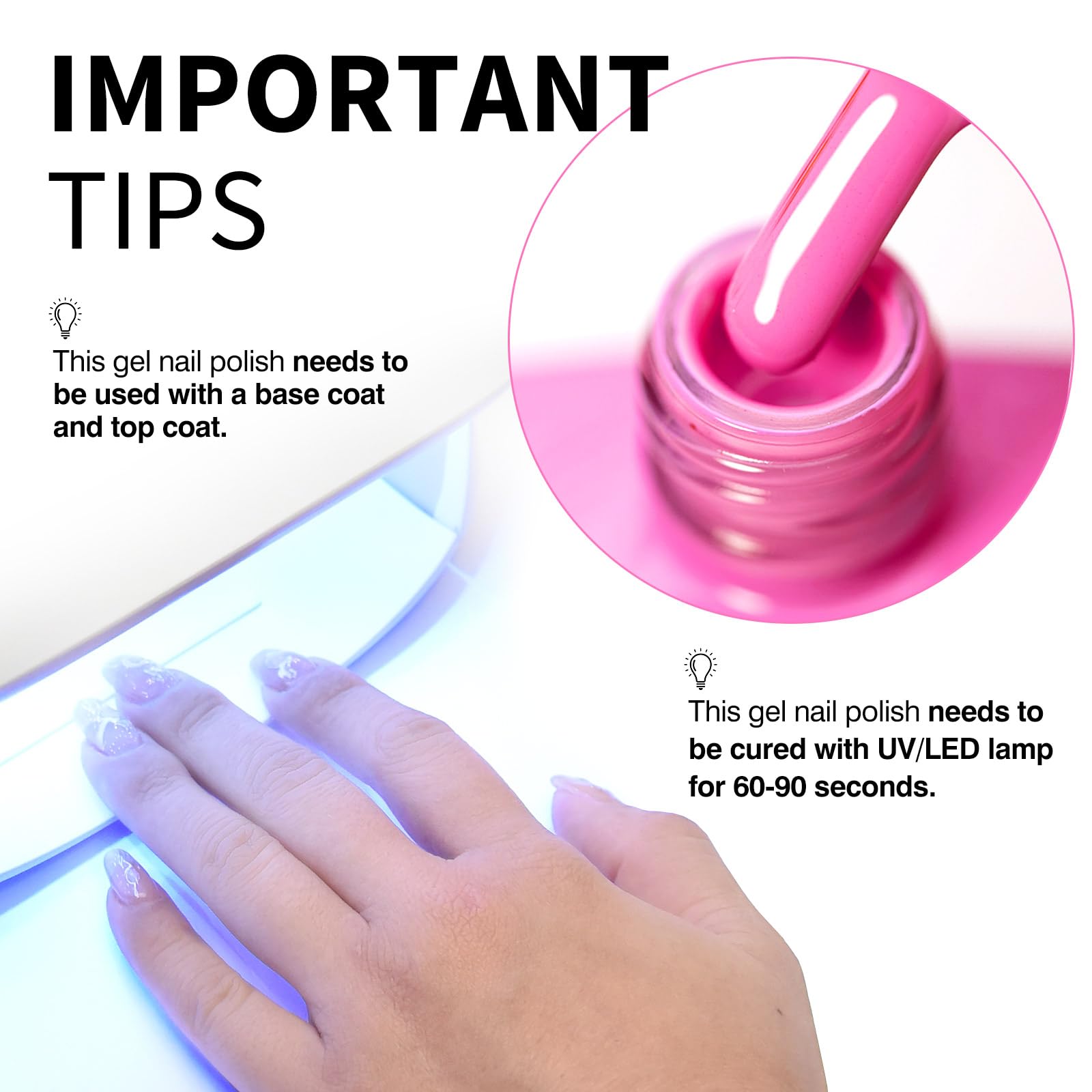 CANNI hot pink gel nail polish ideal for a DIY at-home manicure