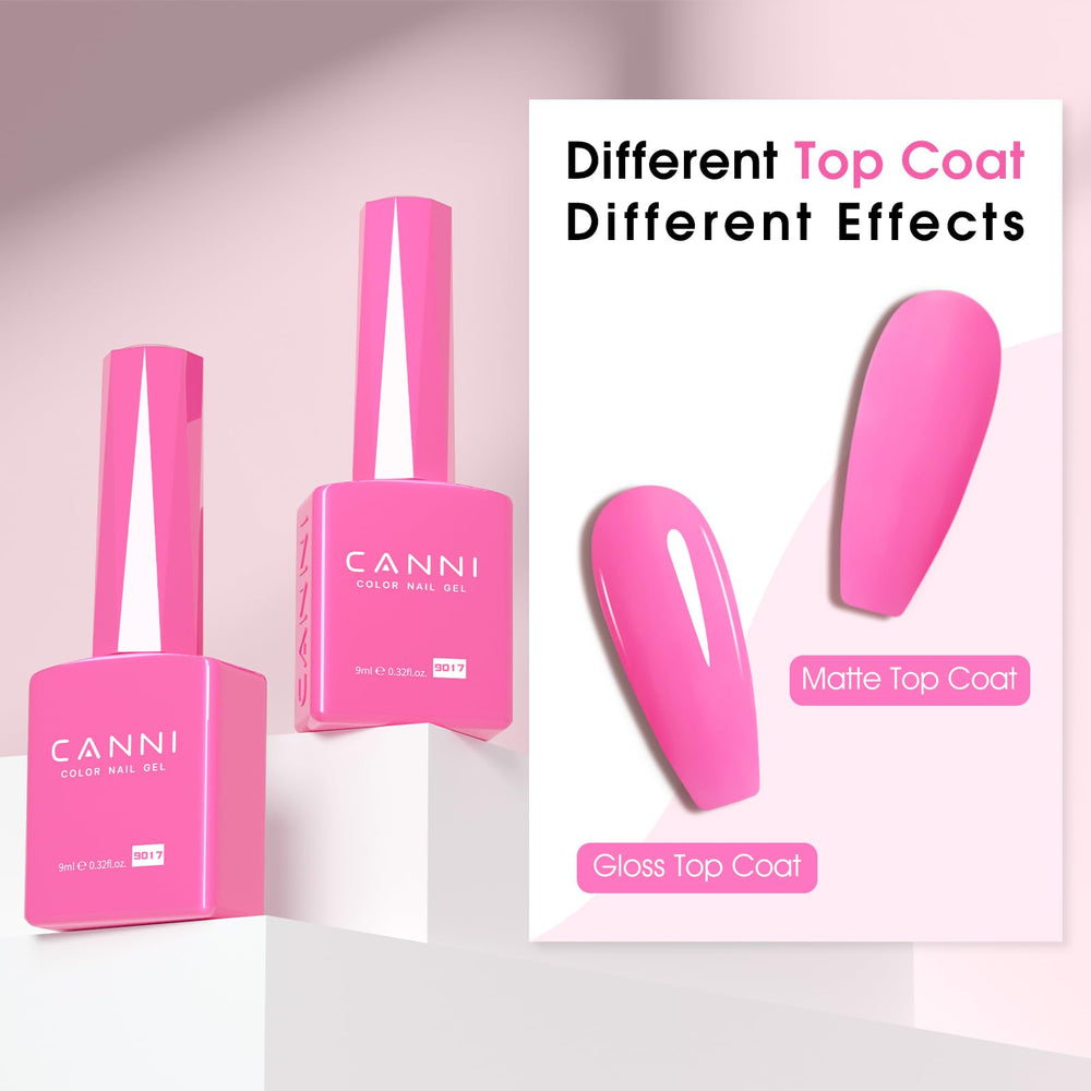 CANNI hot pink gel nail polish ready for nail art and events