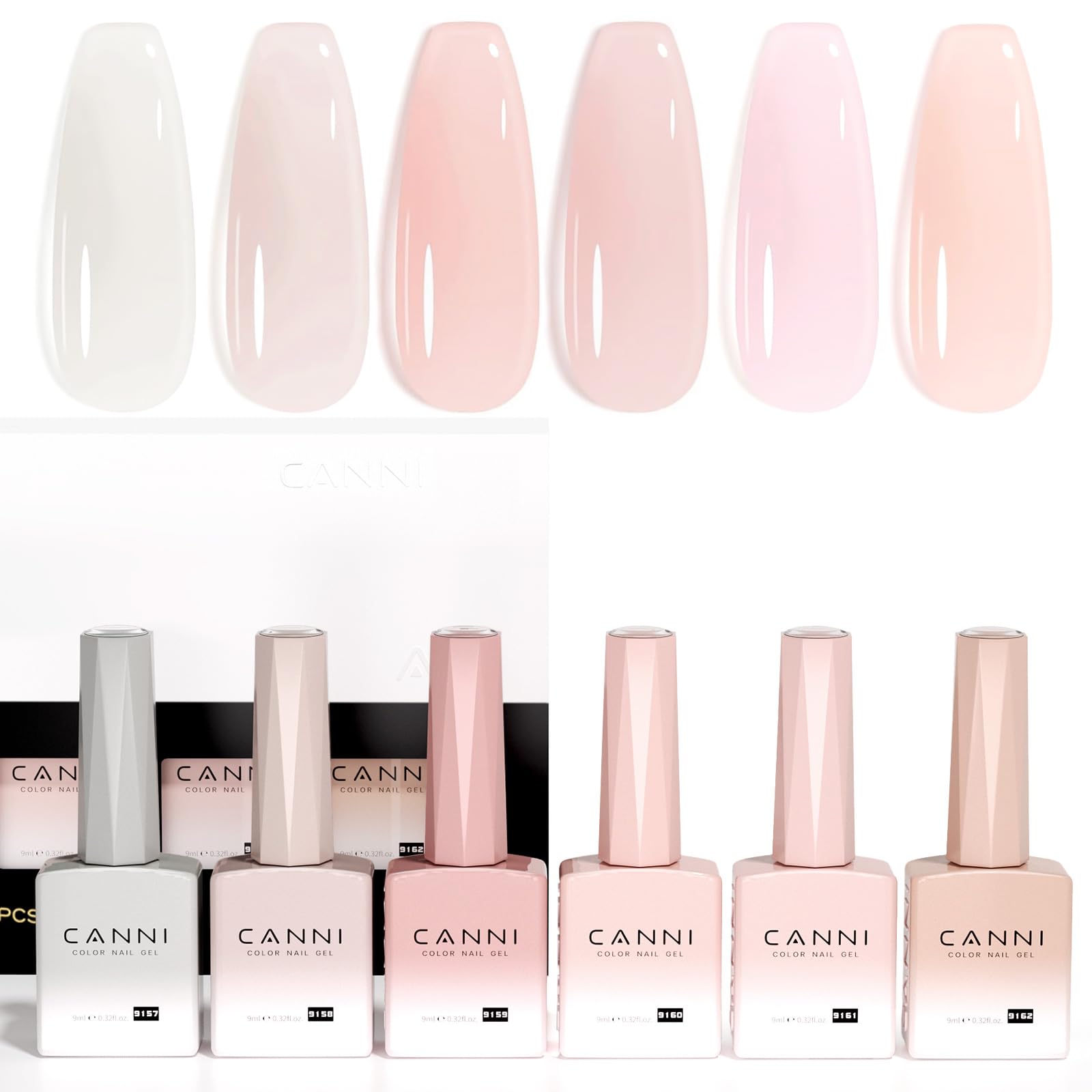 CANNI Jelly Nude Pink: botellas de color para ver tonos con precisión