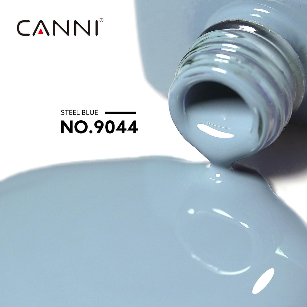 CANNI Light Blue gel polish swatch demonstrates even coverage with minimal coats.